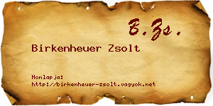 Birkenheuer Zsolt névjegykártya